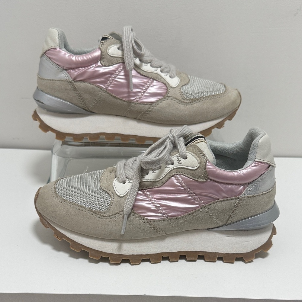 .ShuShop PHOEBE Kids Pink Metalic Sneaker Sz 1 - Picture 4 of 14